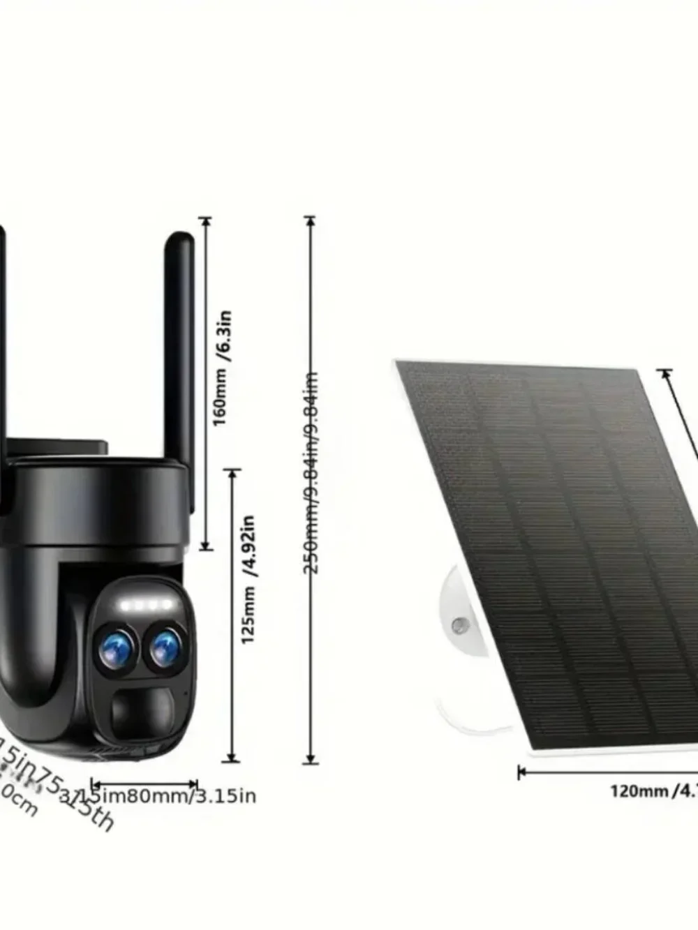 NEW FHD WiFi Camera With Spotlight Alarm, Solar Panel Battery